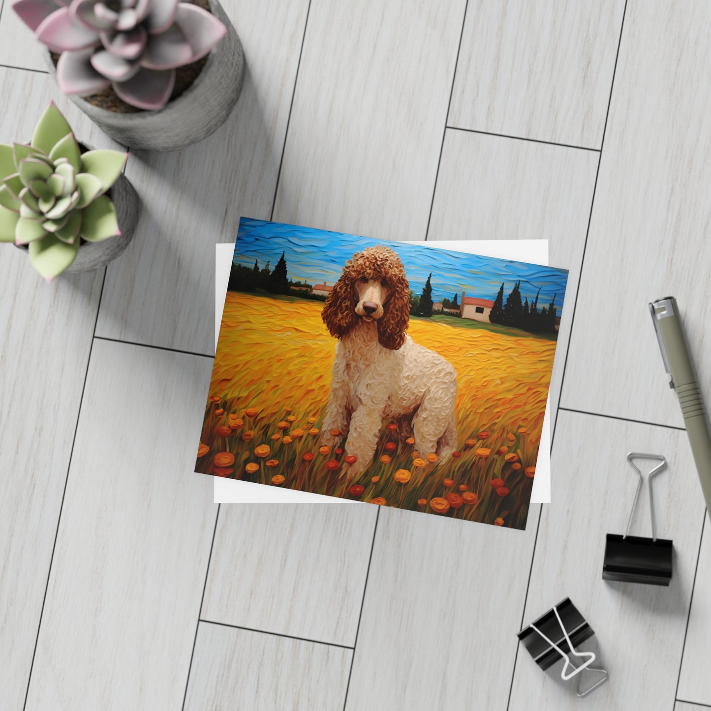 Standard Poodle Van Gogh Postcards