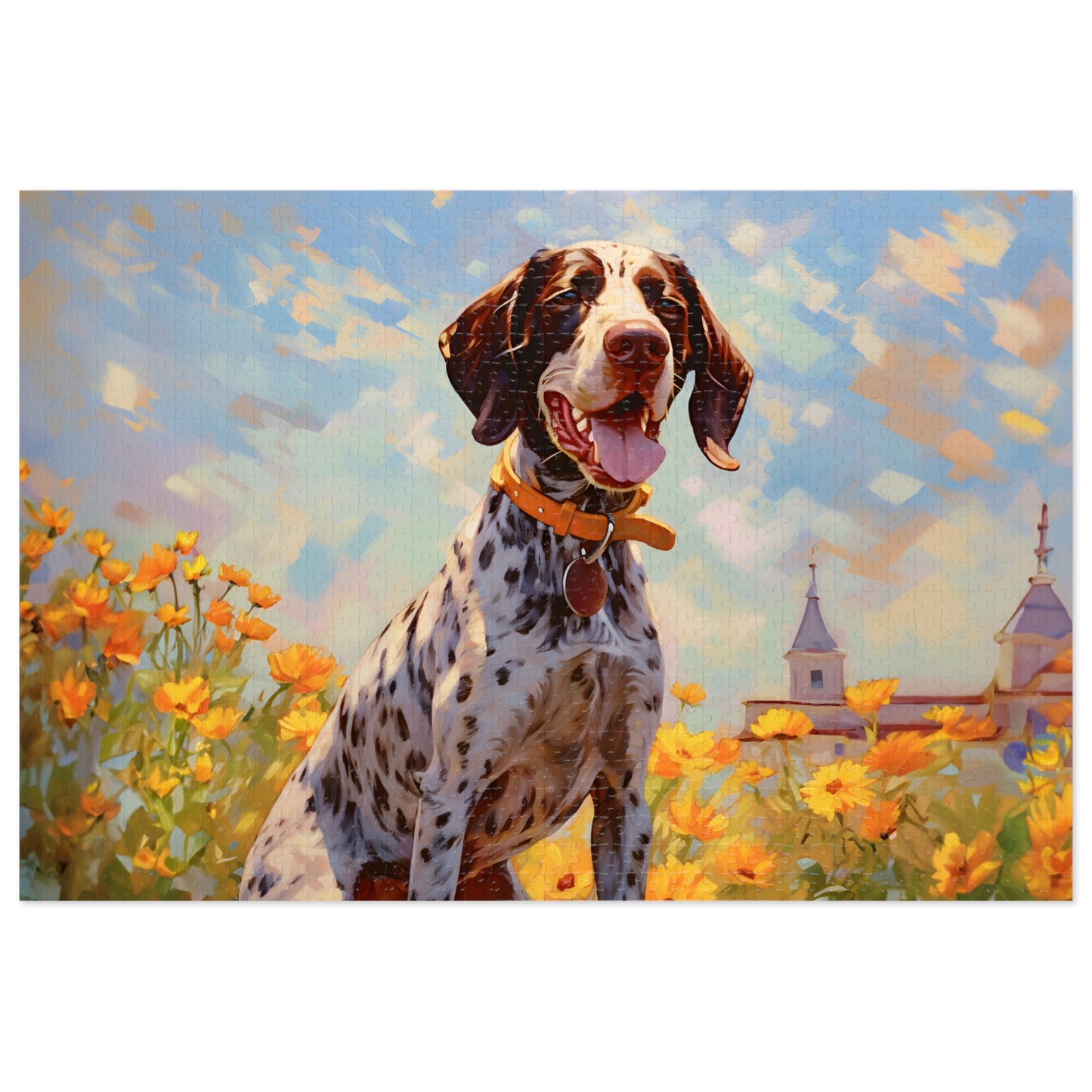 German Shorthaired Pointer Monet Puzzle Jigsaw Puzzle (30, 110, 252, 500,1000-Piece)