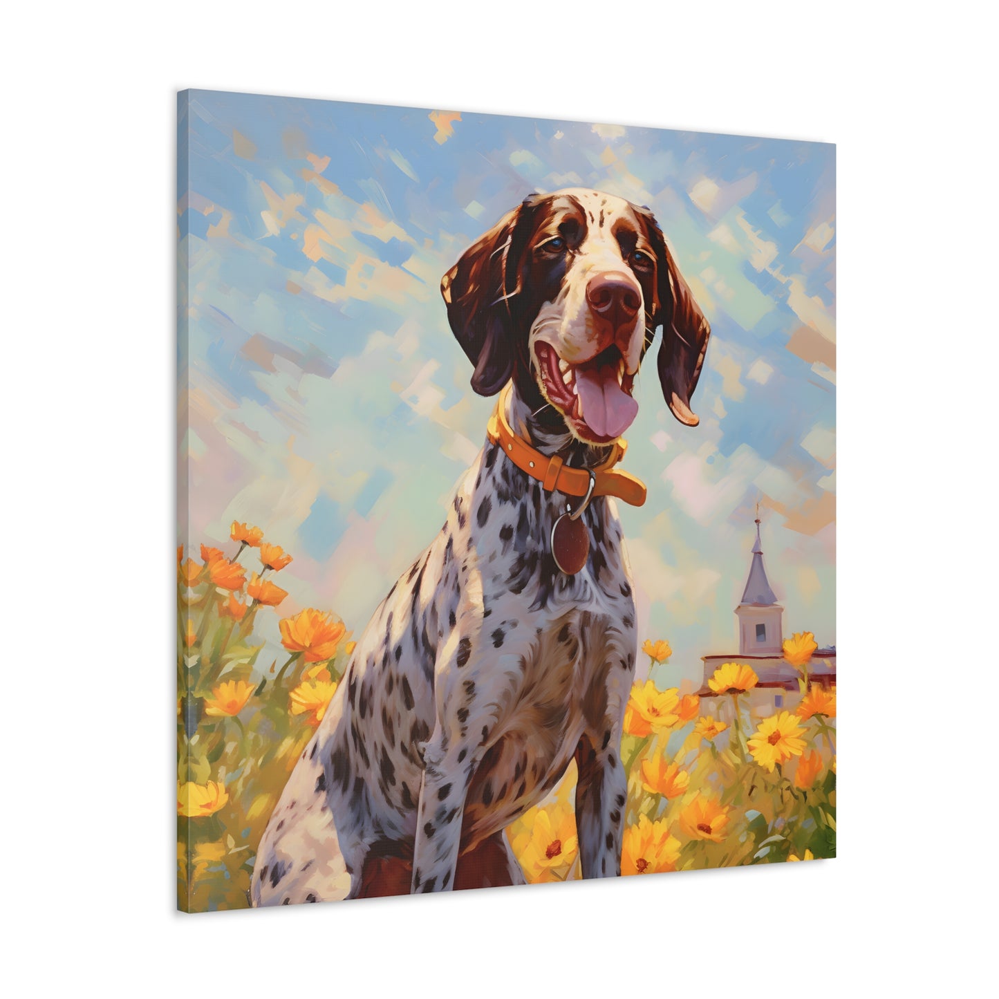 German Shorthaired Pointer Monet Canvas Print