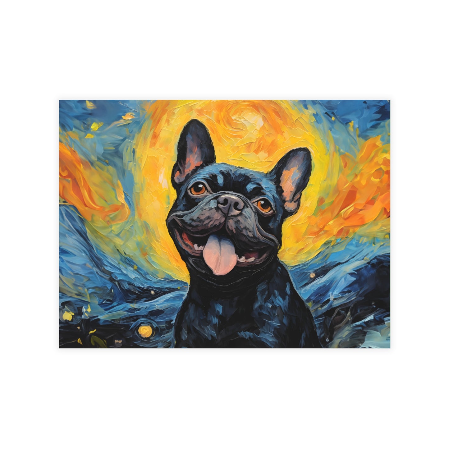 French Bulldog Van Gogh Postcards