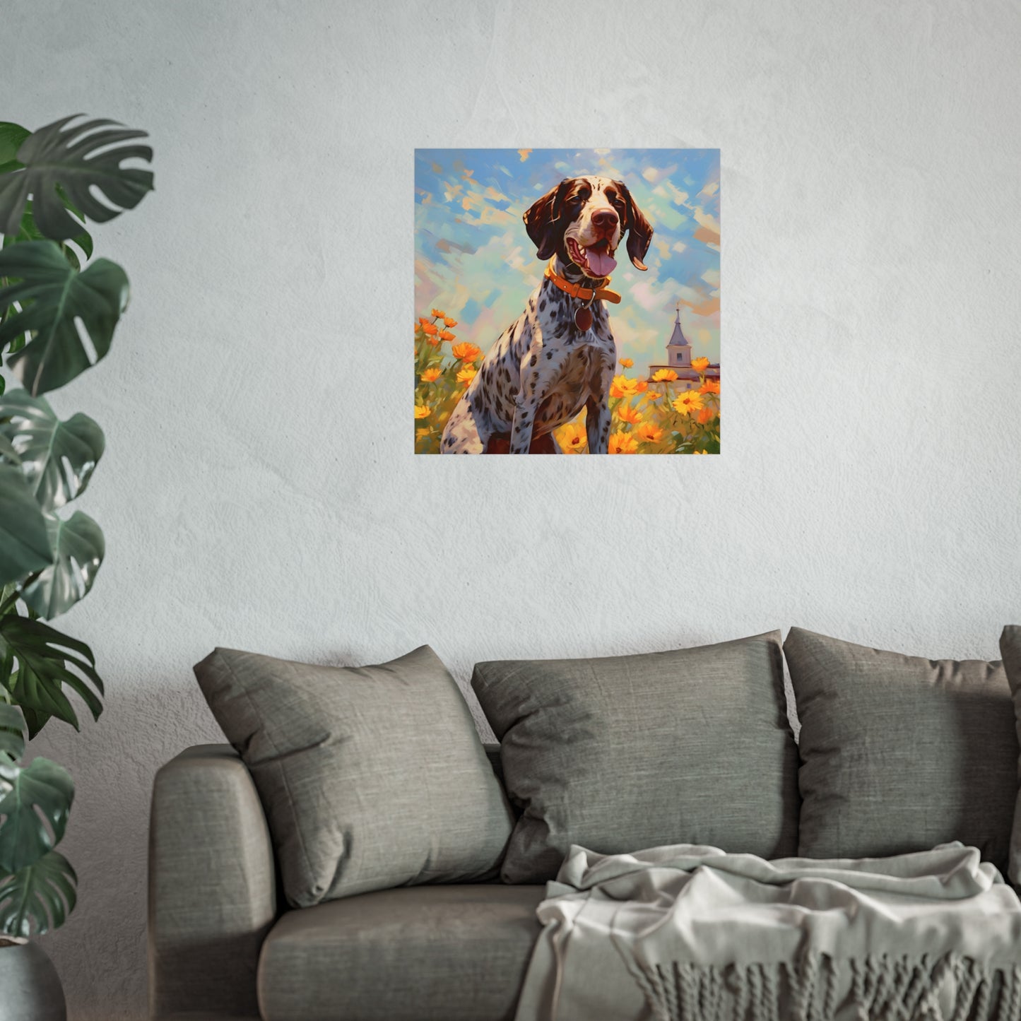 German Shorthaired Pointer Monet Giclée Print