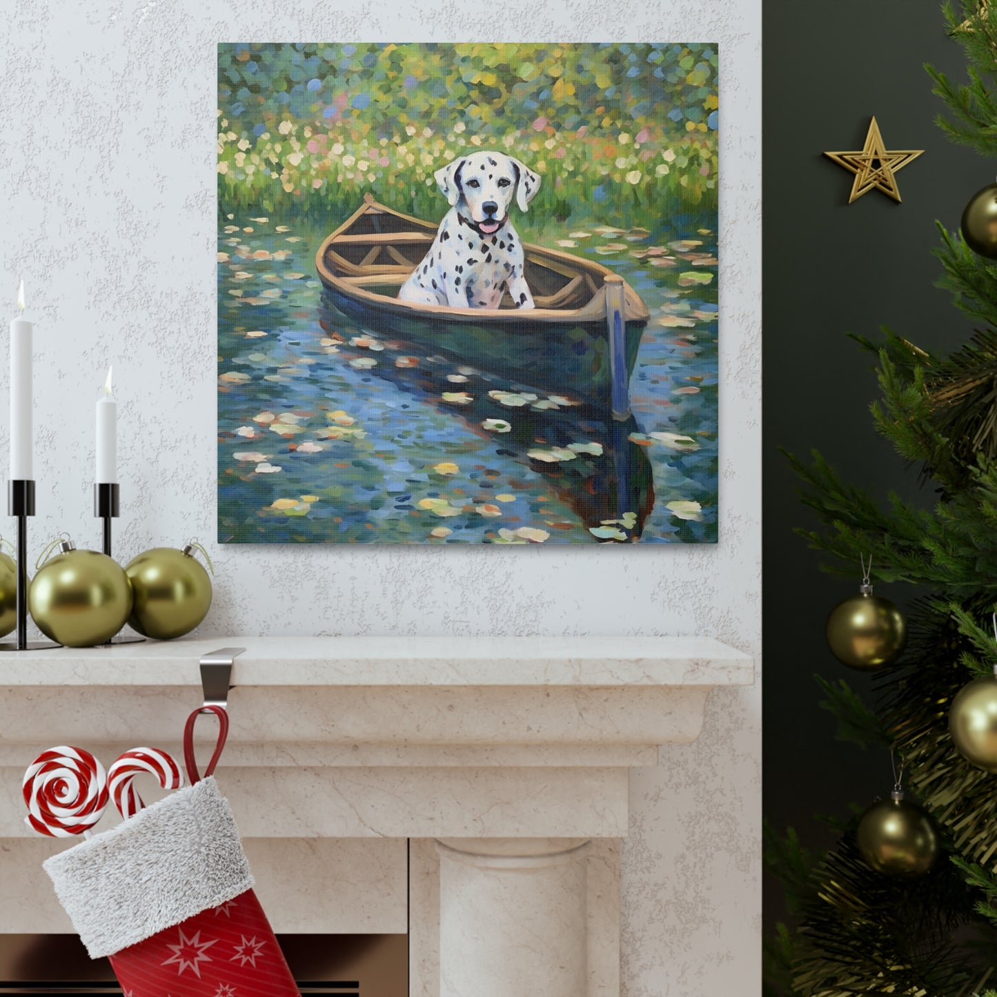 Dalmatian Monet Canvas Print