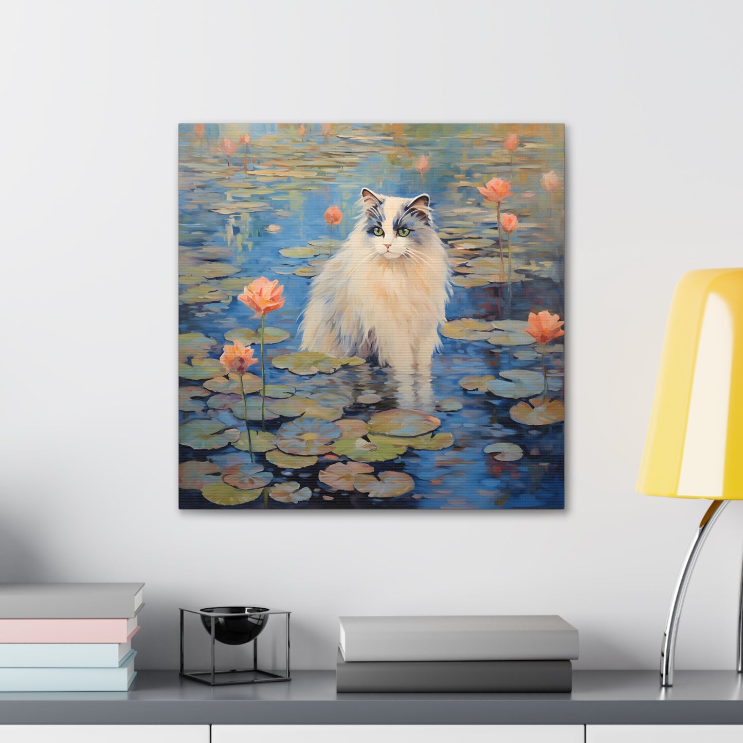 Cat Monet Canvas Print