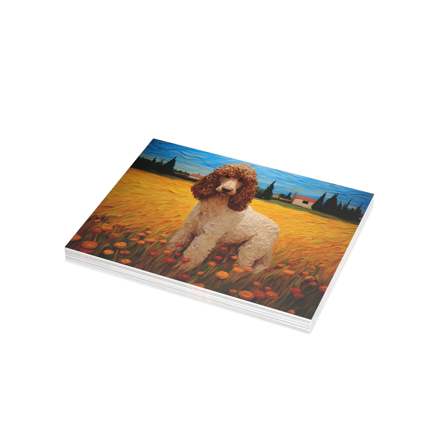 Standard Poodle Van Gogh Postcards