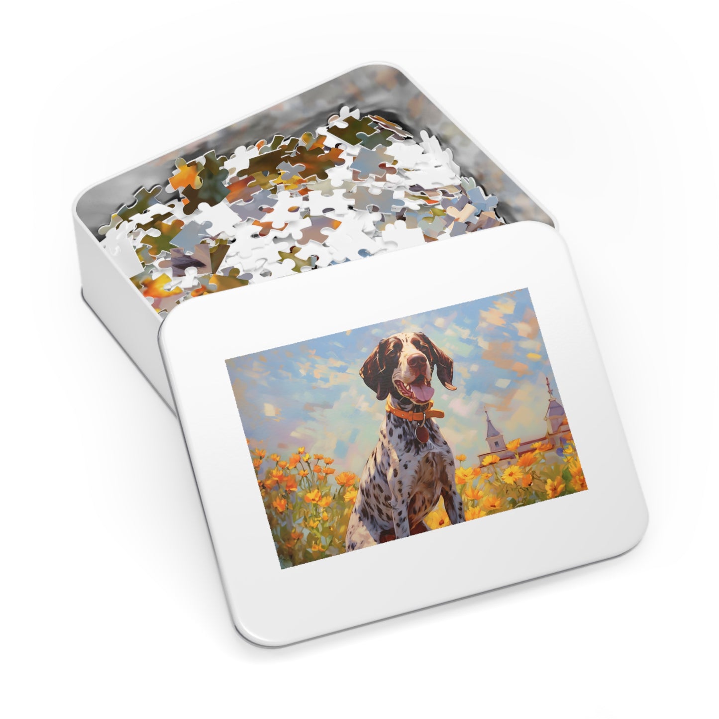 German Shorthaired Pointer Monet Puzzle Jigsaw Puzzle (30, 110, 252, 500,1000-Piece)