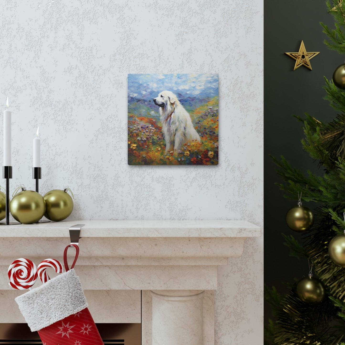 Great Pyrenees Monet Canvas Print