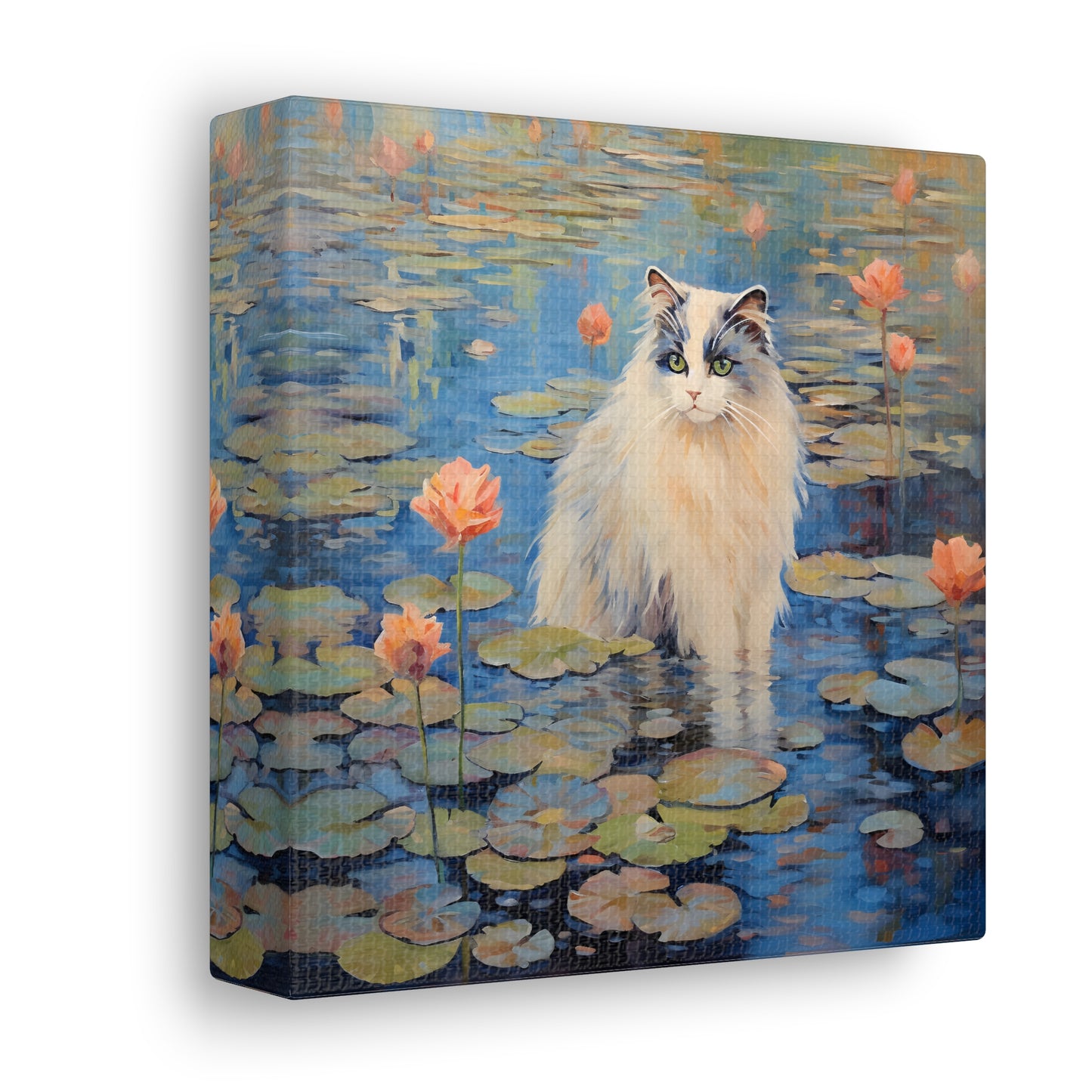 Cat Monet Canvas Print