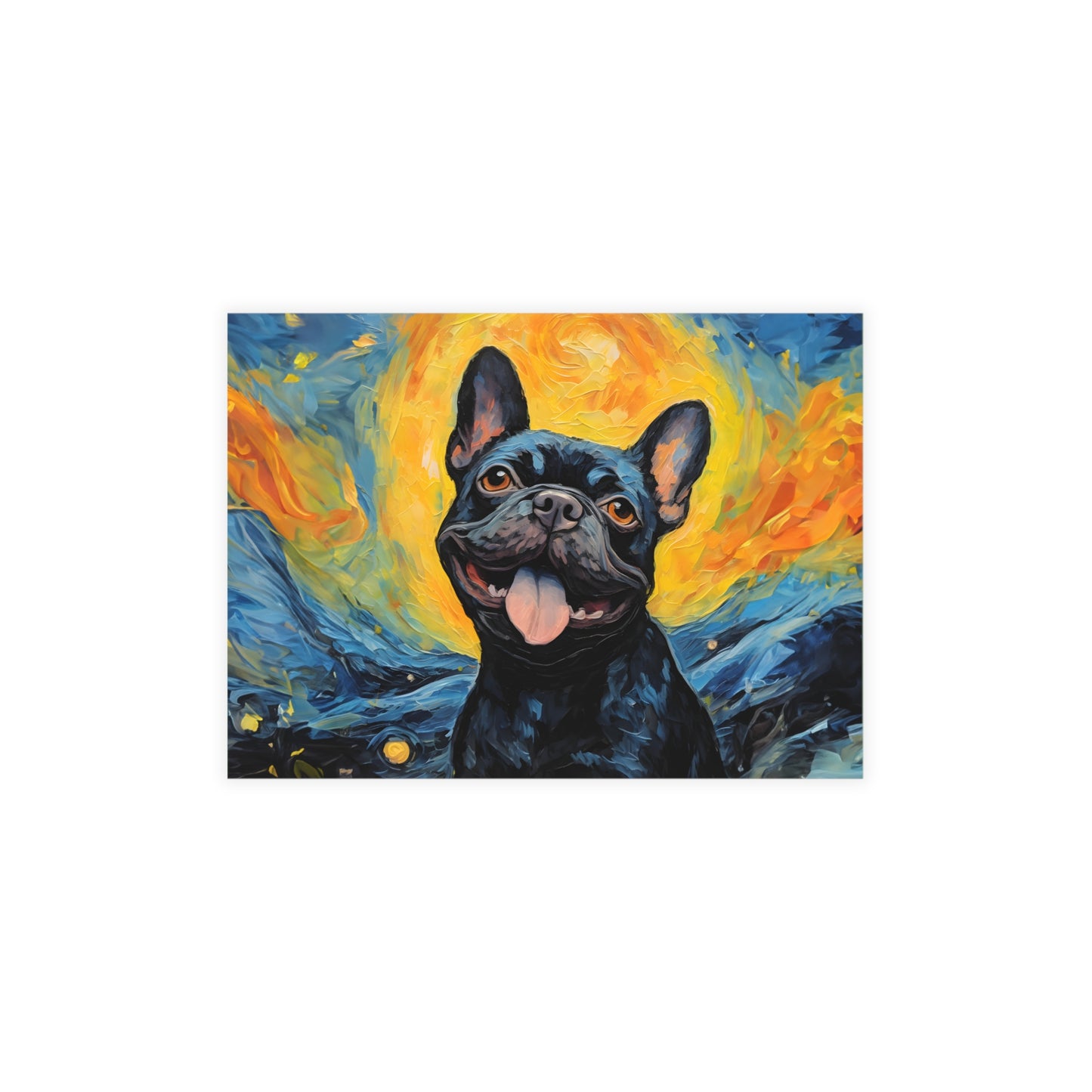 French Bulldog Van Gogh Postcards