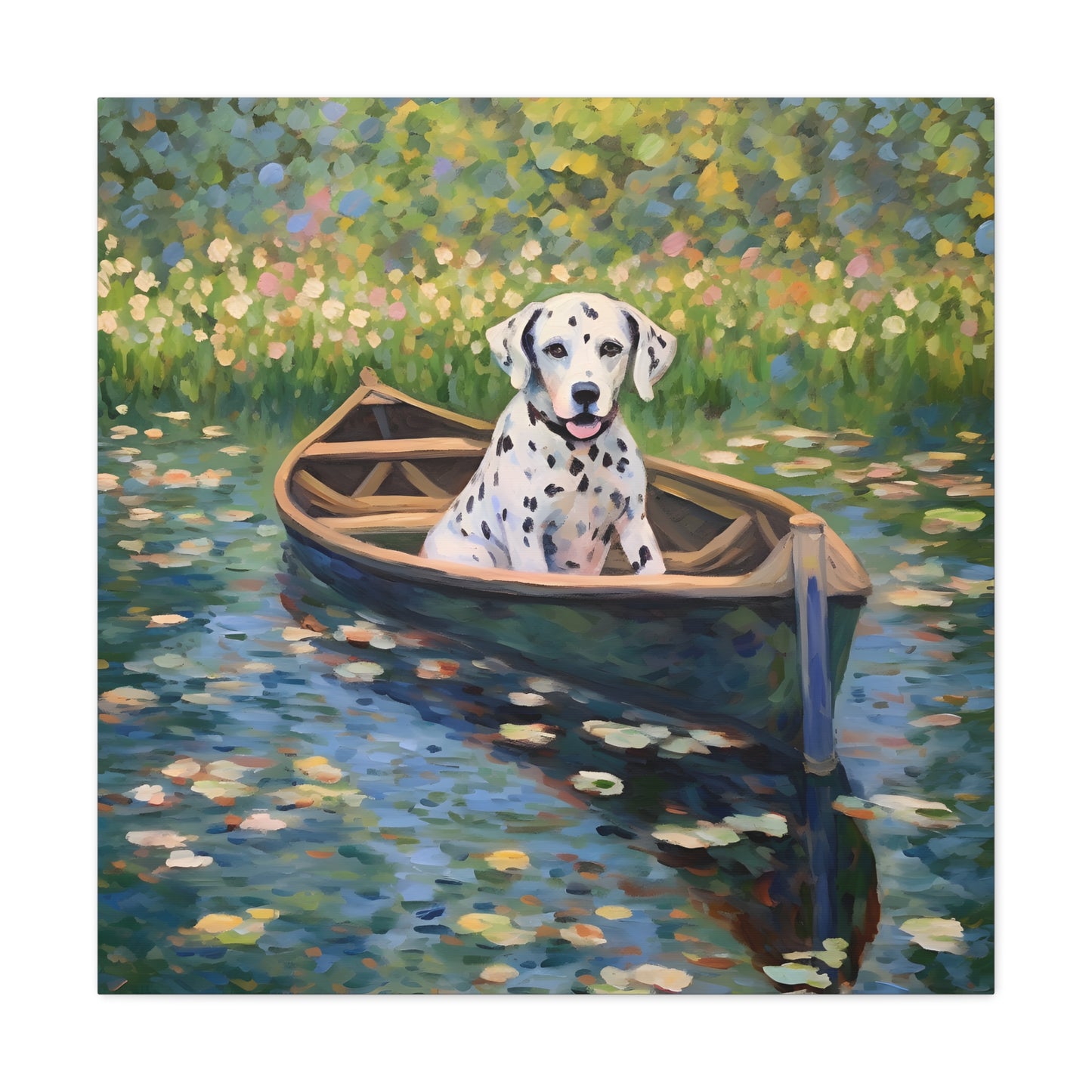 Dalmatian Monet Canvas Print