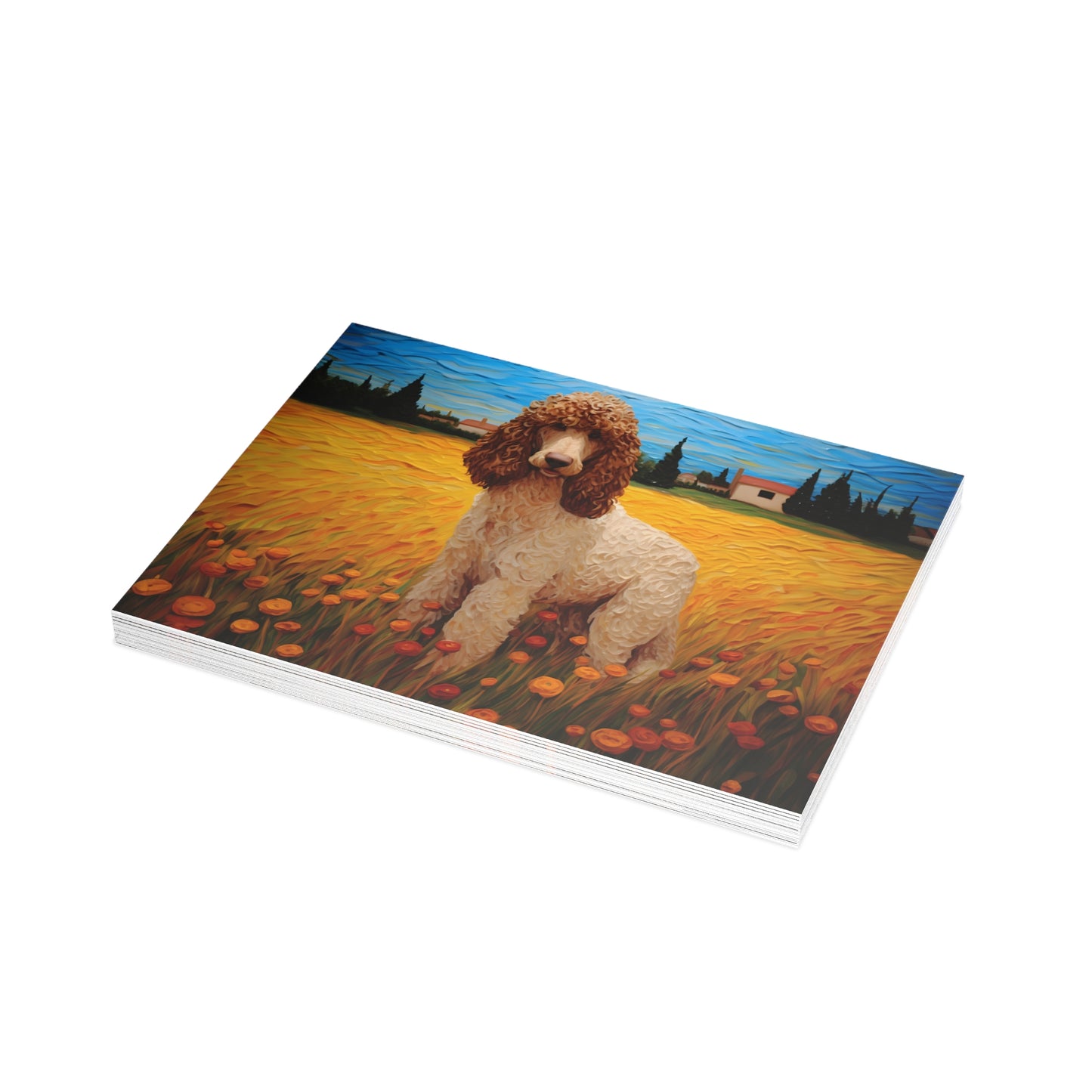 Standard Poodle Van Gogh Postcards