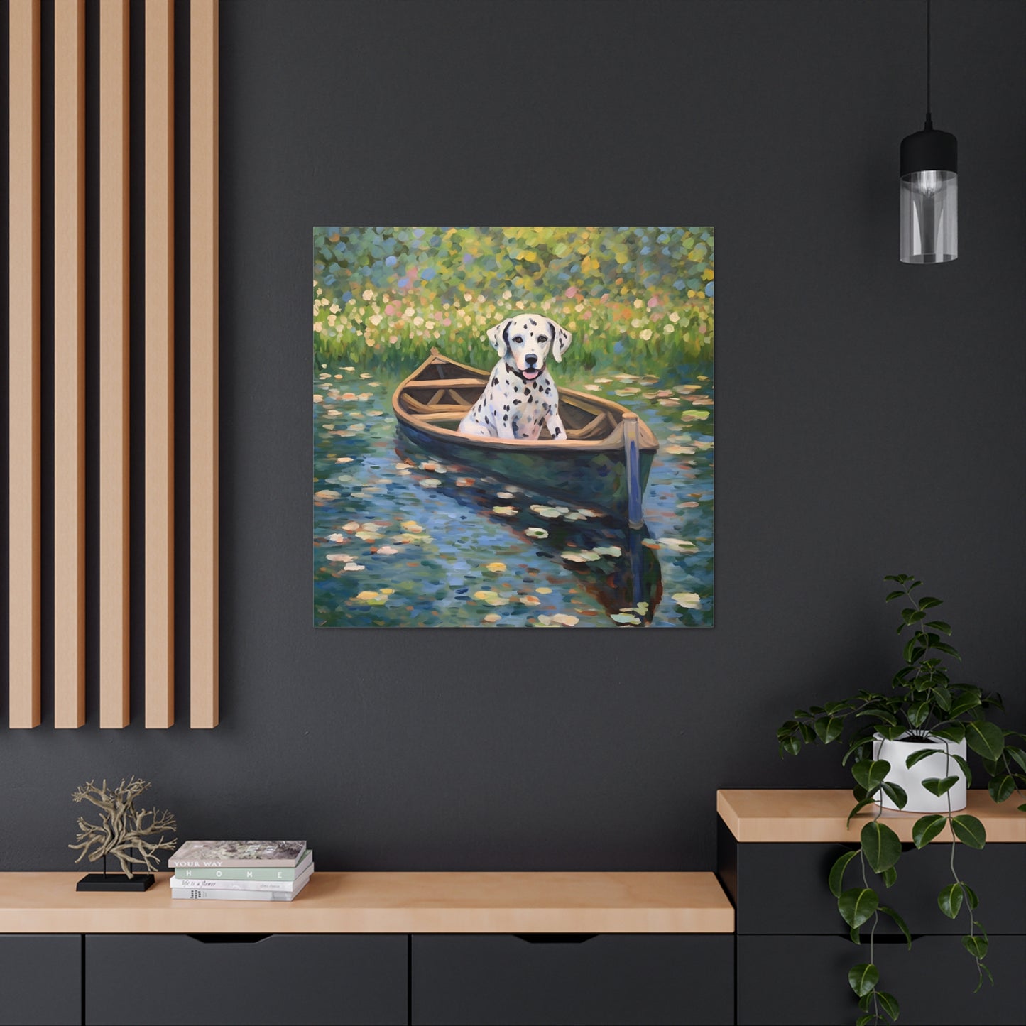 Dalmatian Monet Canvas Print