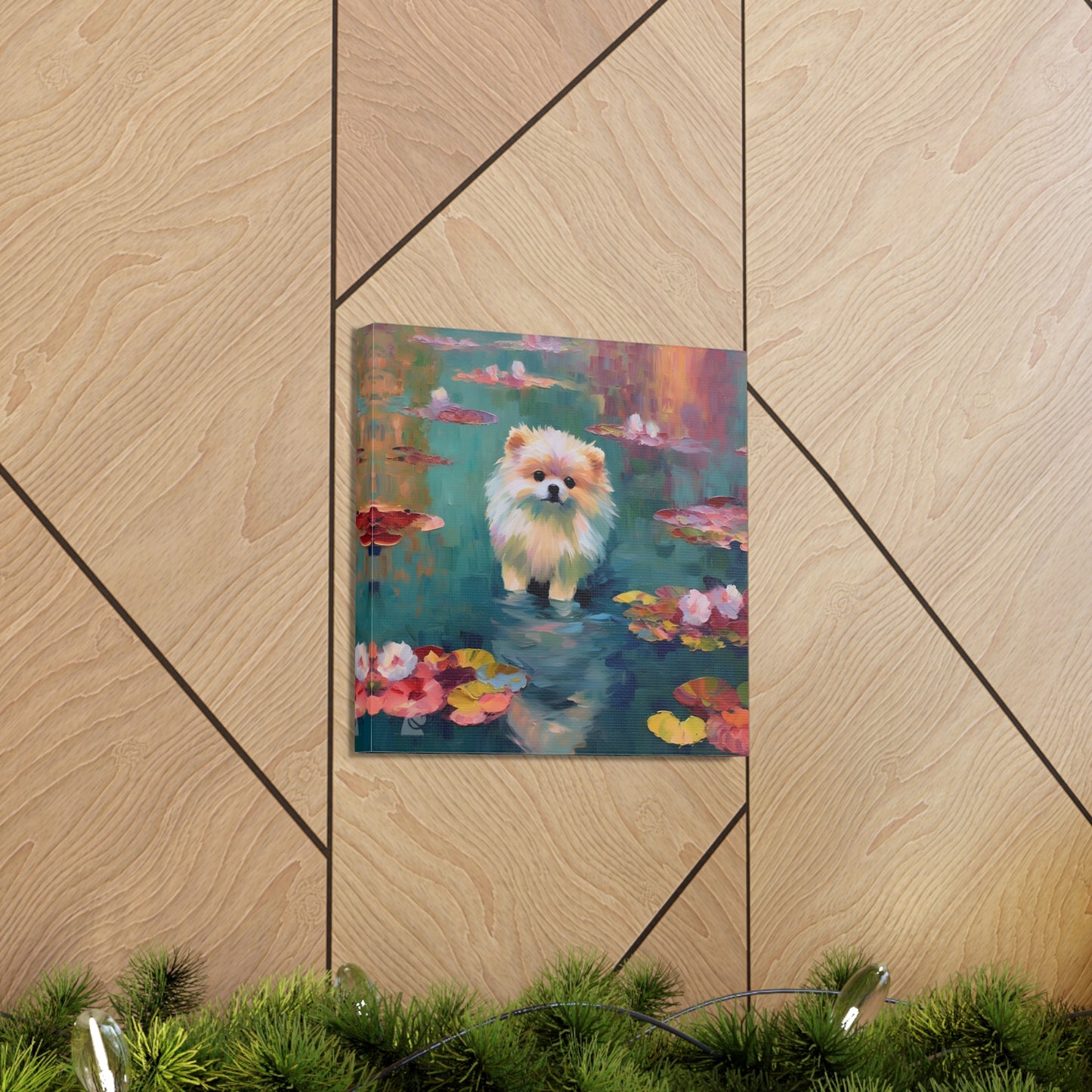 Pomeranian Monet Canvas Print