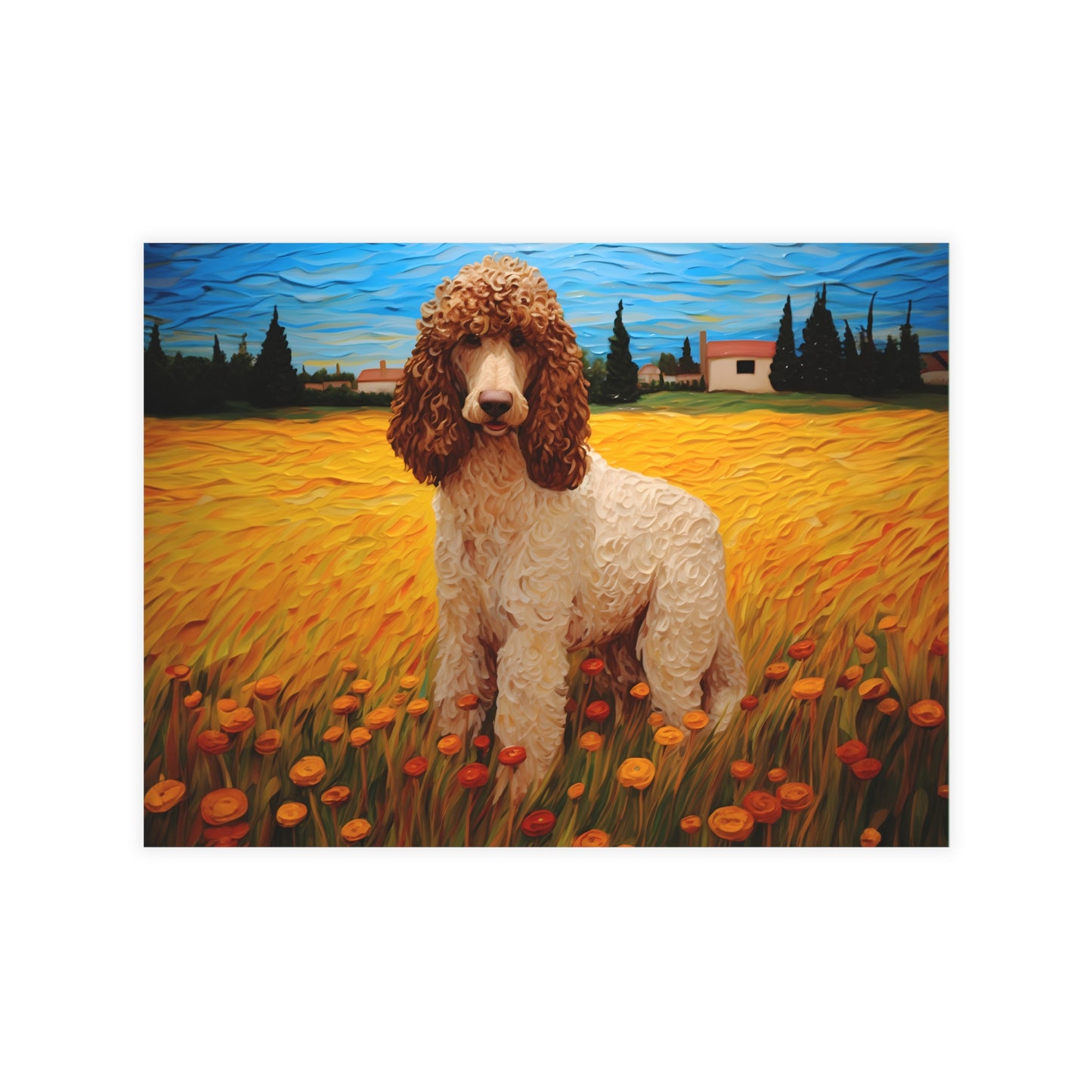 Standard Poodle Van Gogh Postcards