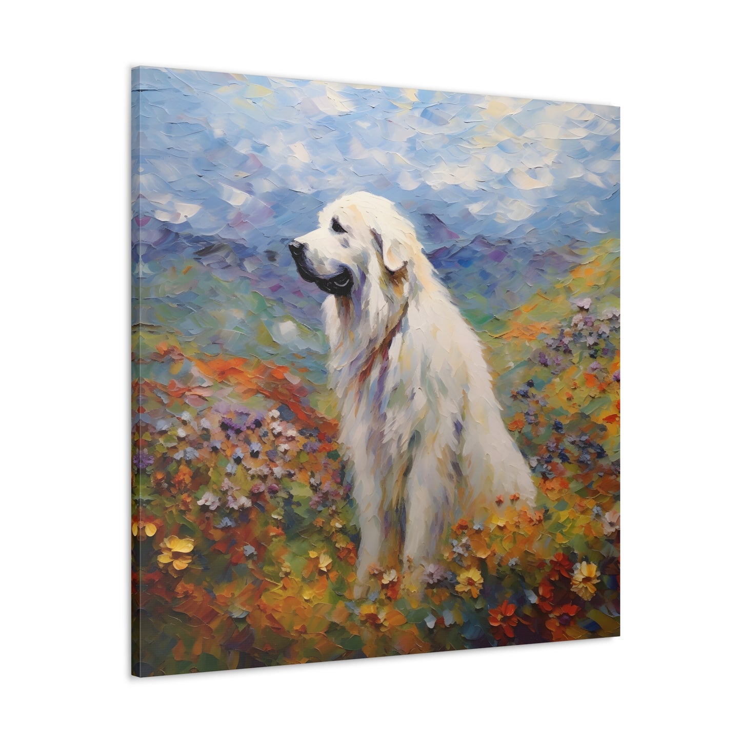 Great Pyrenees Monet Canvas Print