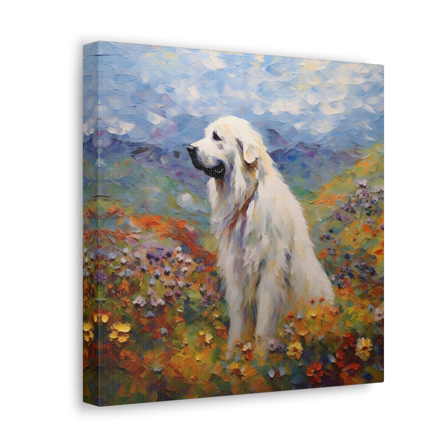 Great Pyrenees Monet Canvas Print