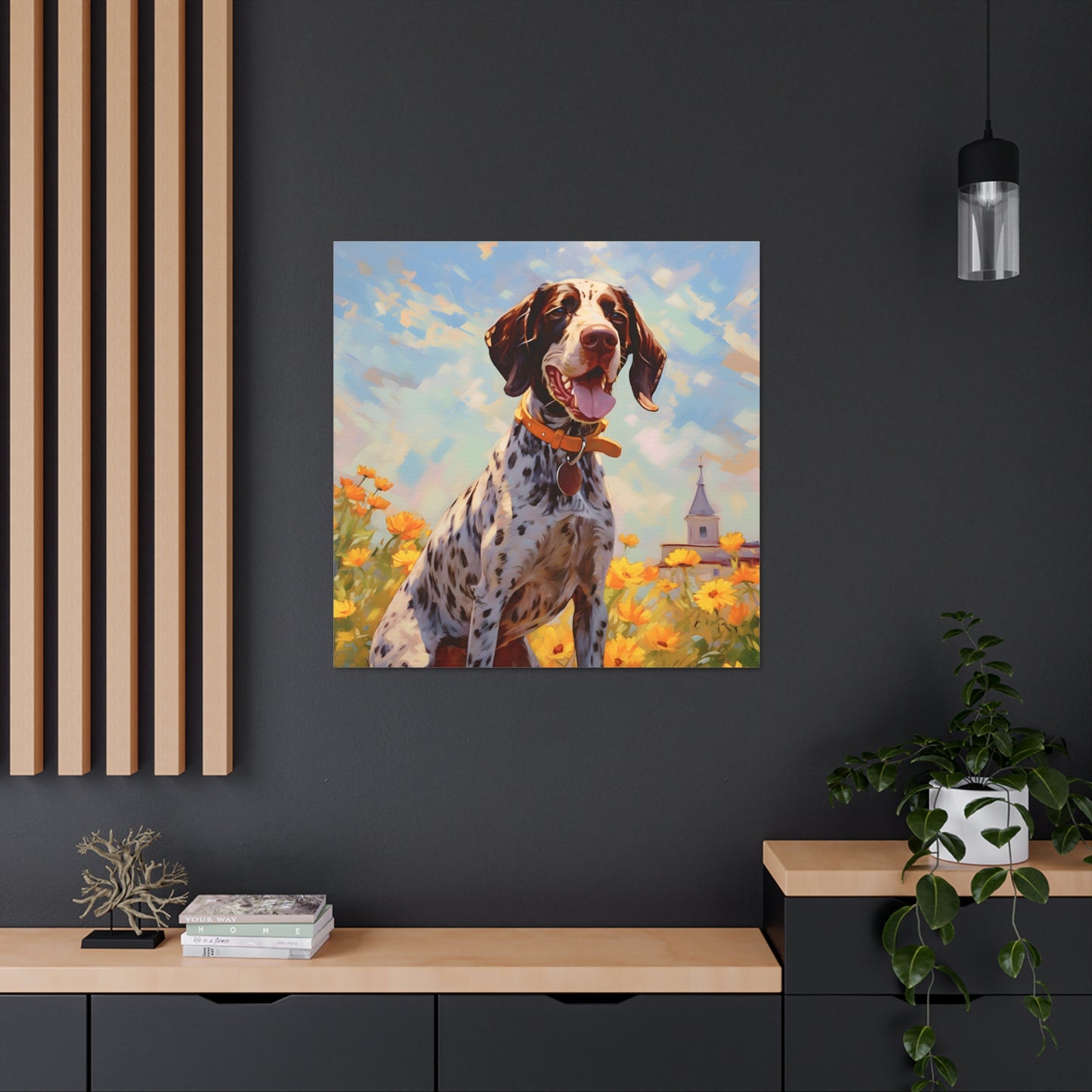 German Shorthaired Pointer Monet Canvas Print