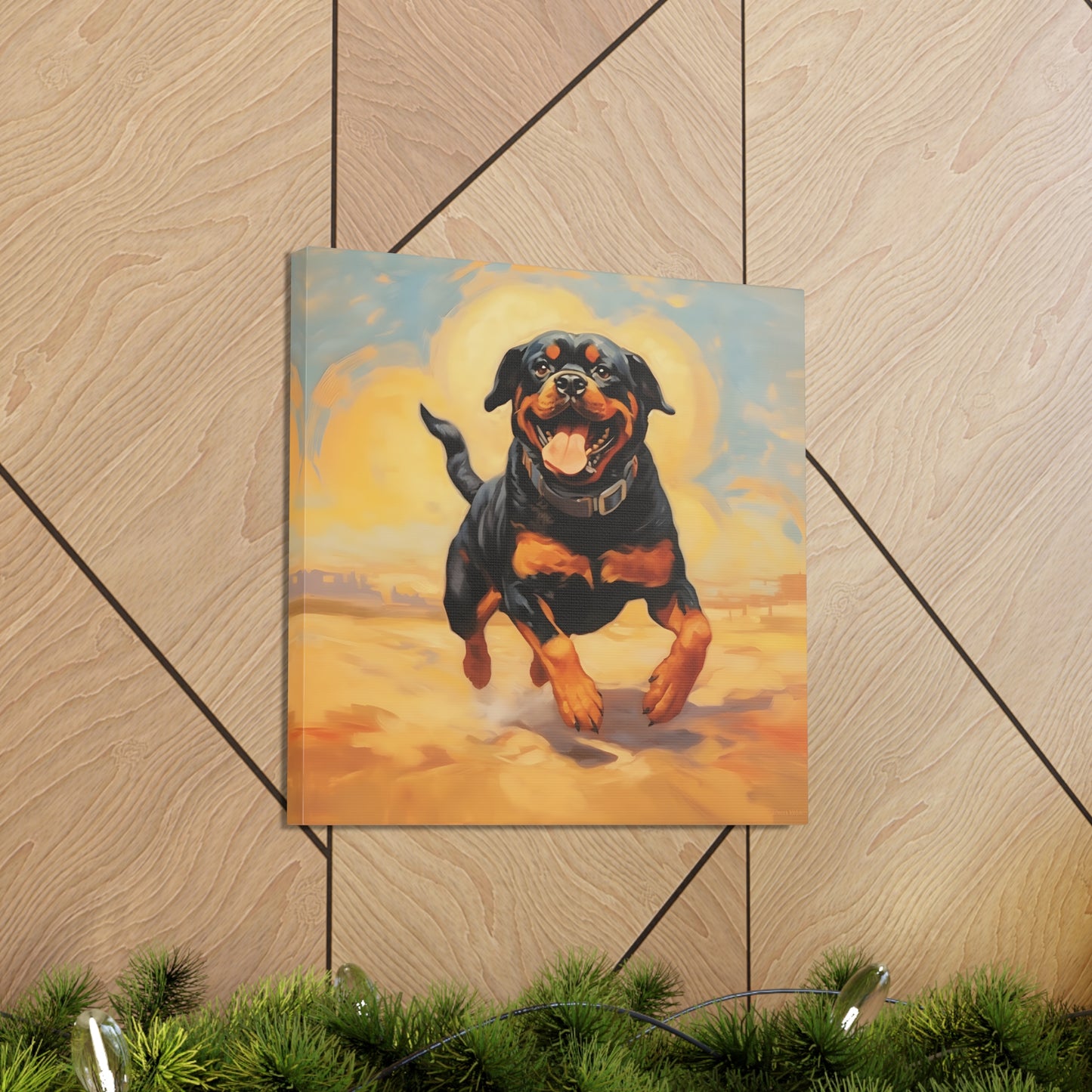 Rottweiler Dalí Canvas Print