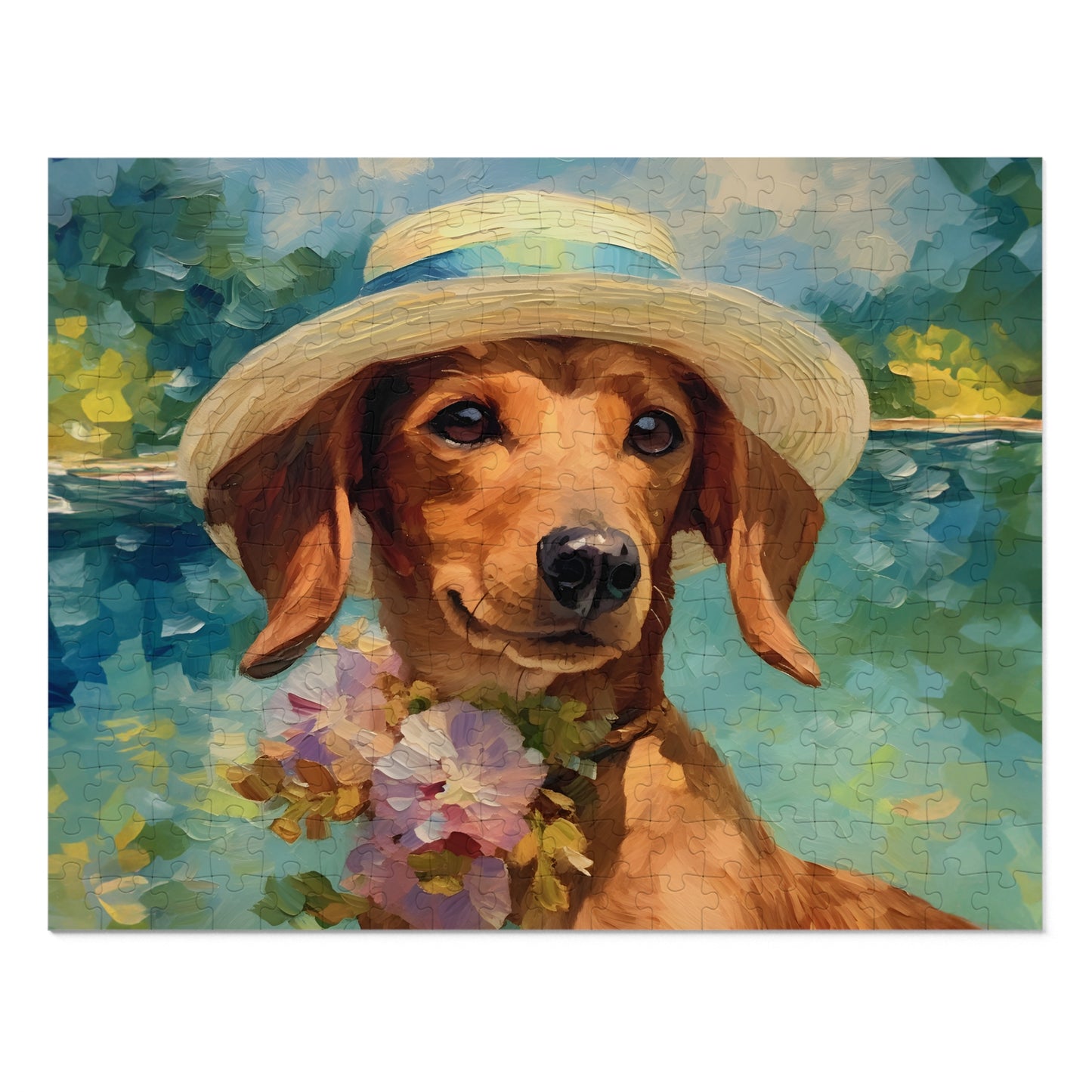 Dachshund Monet Puzzle (30, 110, 252, 500,1000-Piece)