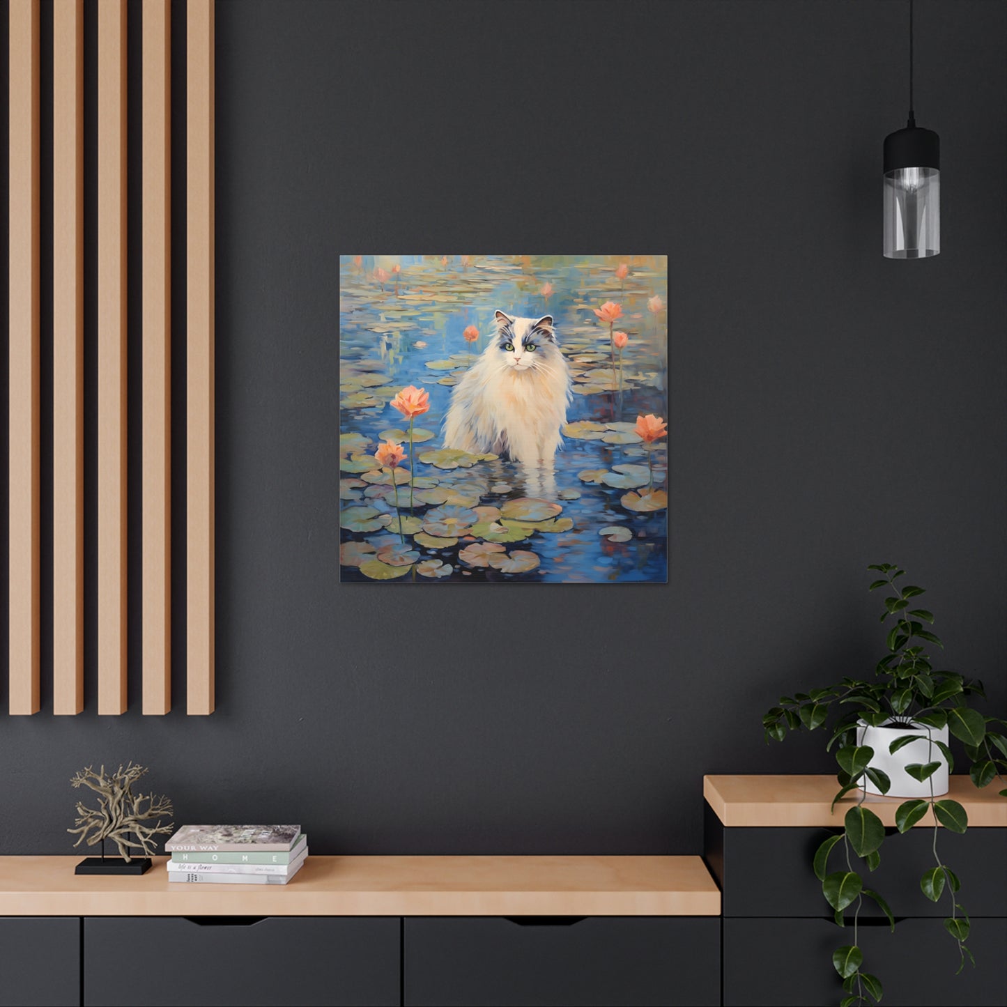 Cat Monet Canvas Print