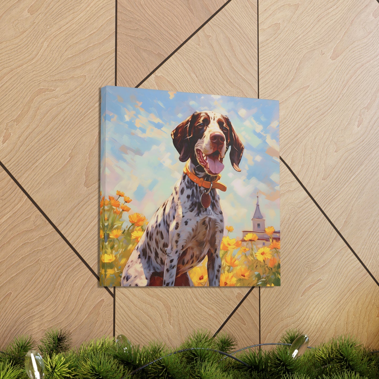 German Shorthaired Pointer Monet Canvas Print