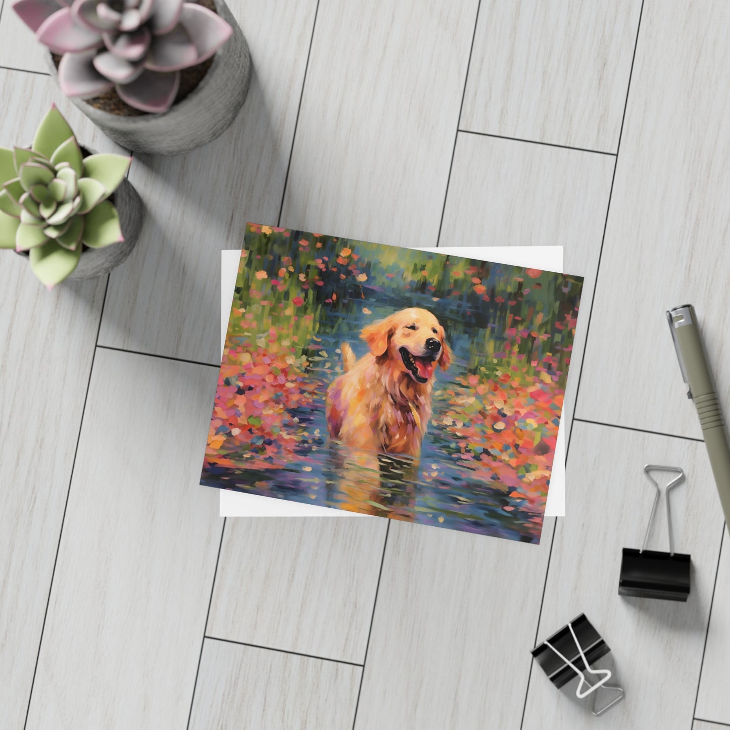 Golden Retriever Monet Postcards