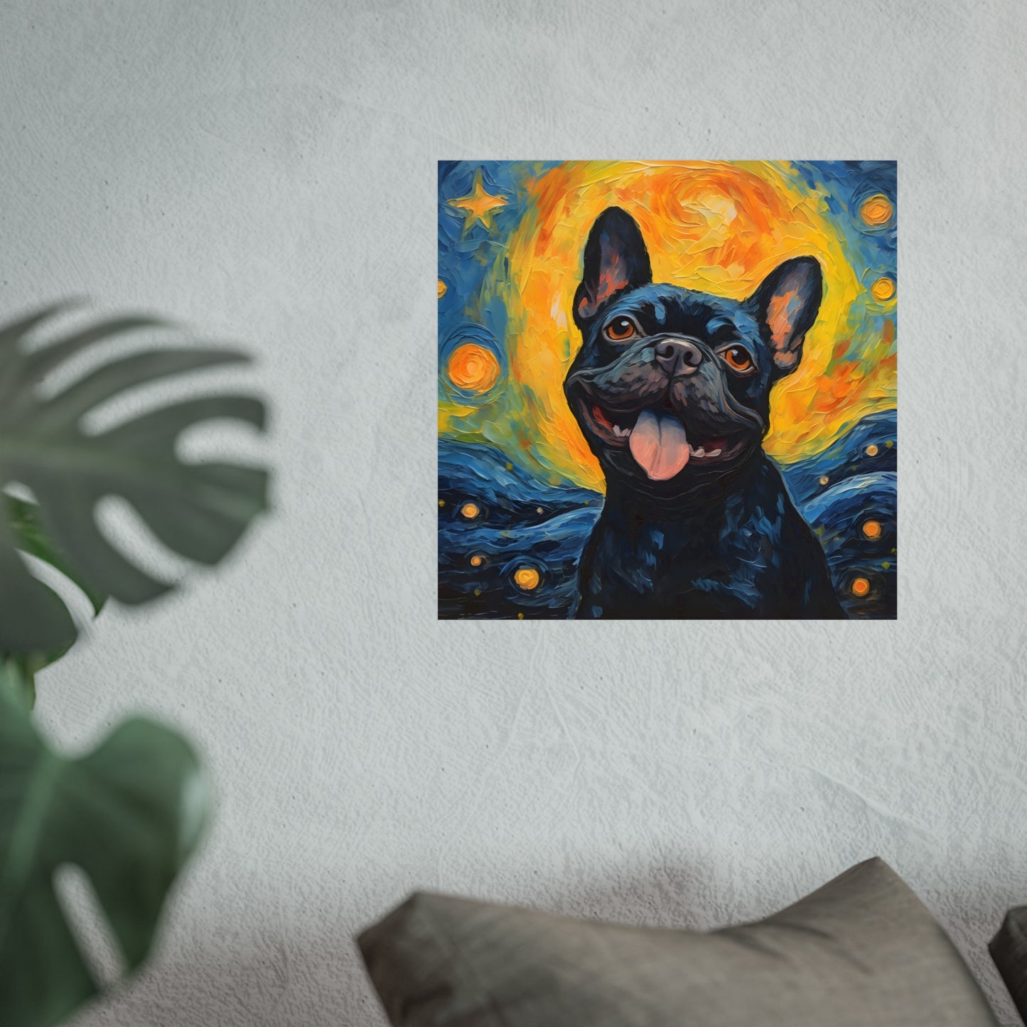 French Bulldog Van Gogh Giclée Print