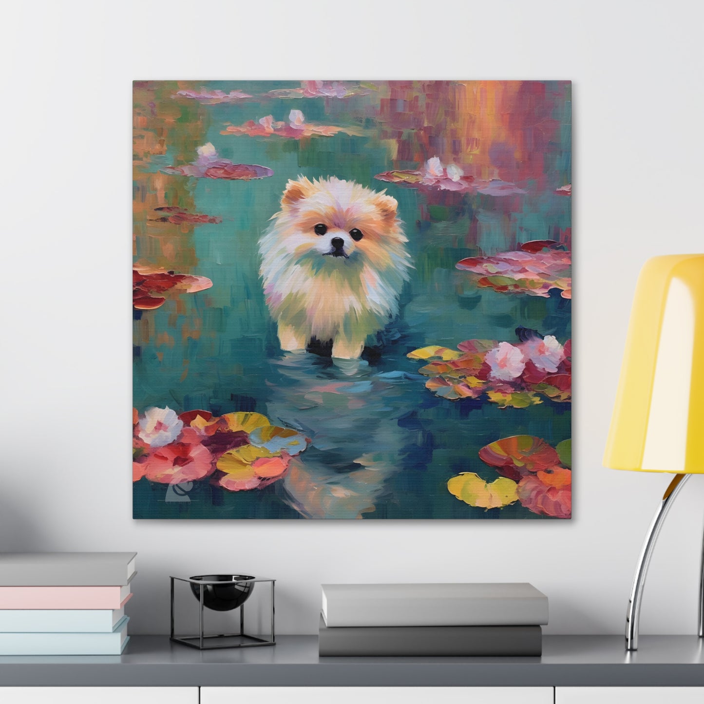 Pomeranian Monet Canvas Print