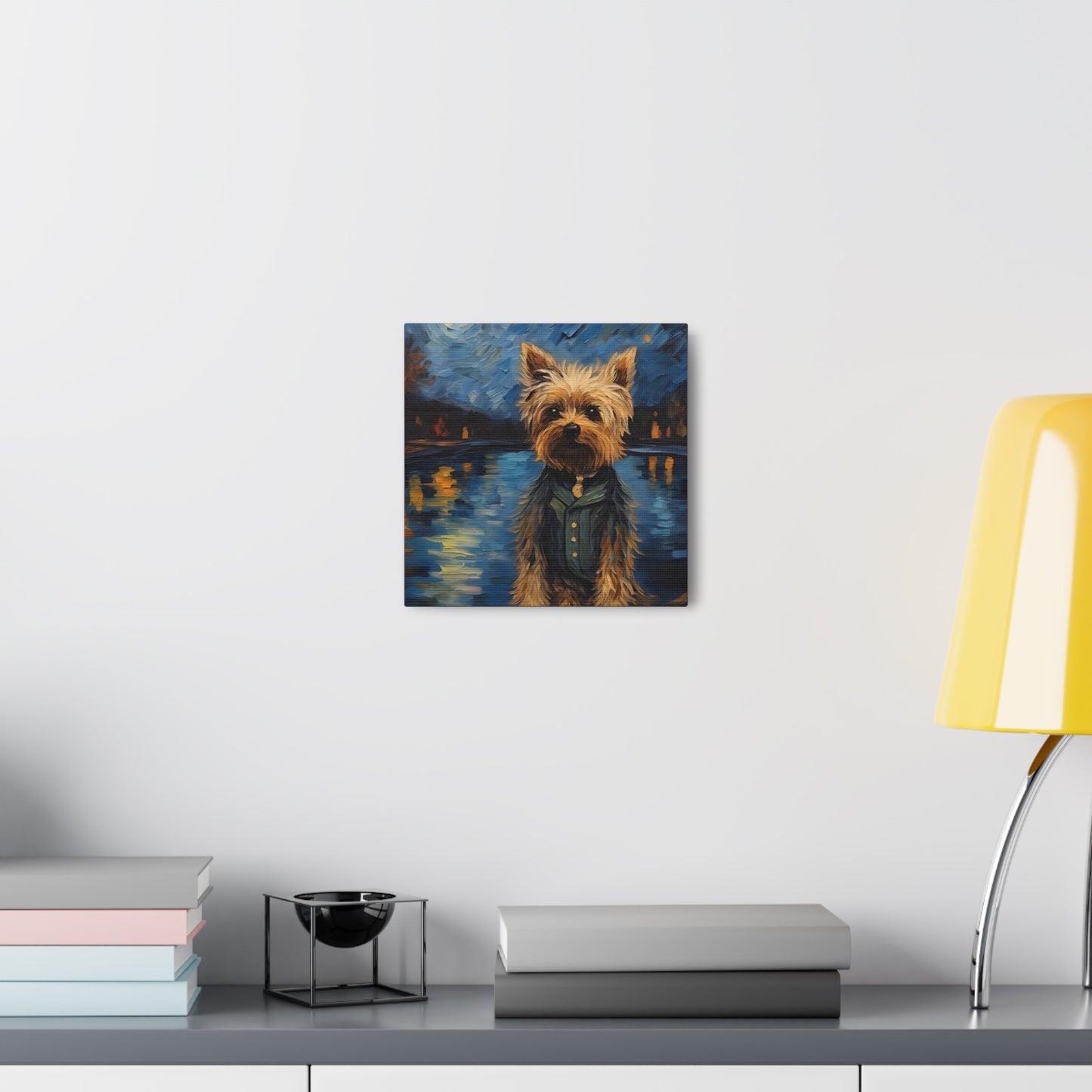 Yorkie Van Gogh Canvas Print