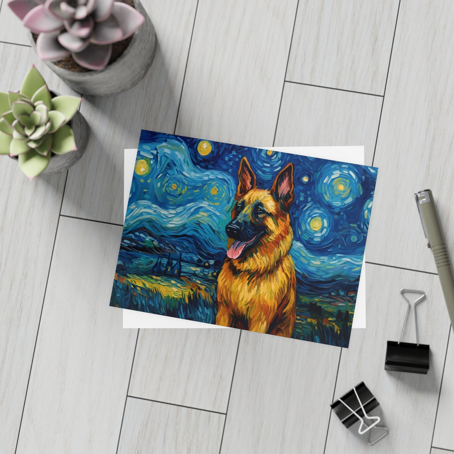 German Shepherd Van Gogh Postcards