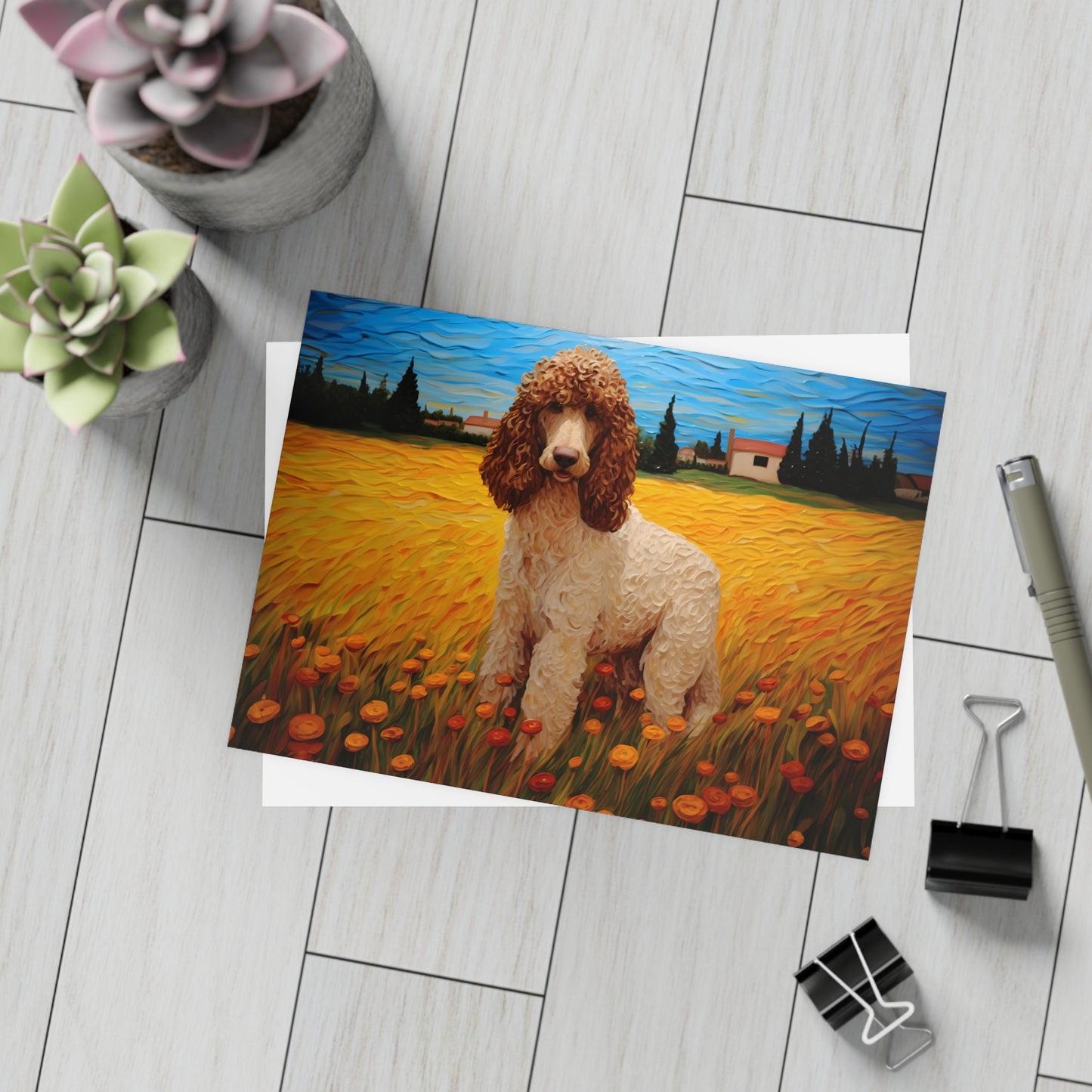 Standard Poodle Van Gogh Postcards