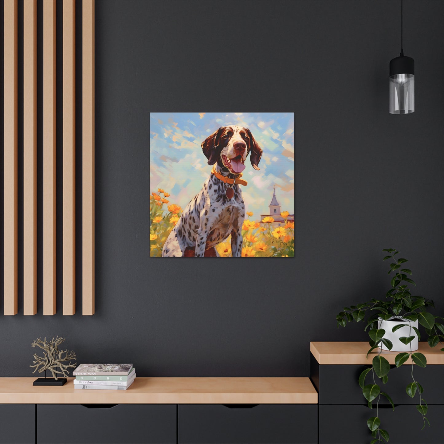 German Shorthaired Pointer Monet Canvas Print