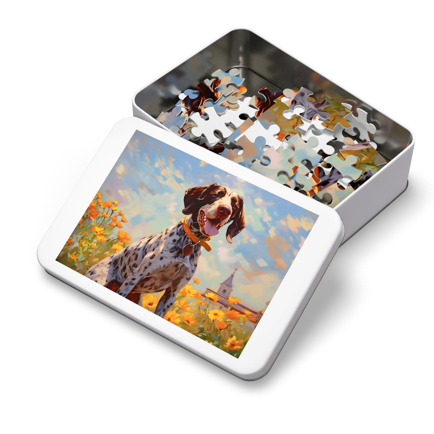 German Shorthaired Pointer Monet Puzzle Jigsaw Puzzle (30, 110, 252, 500,1000-Piece)