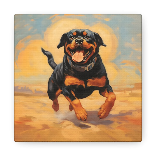 Rottweiler Dalí Canvas Print