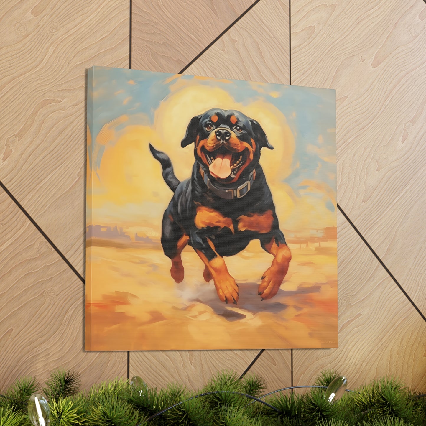 Rottweiler Dalí Canvas Print