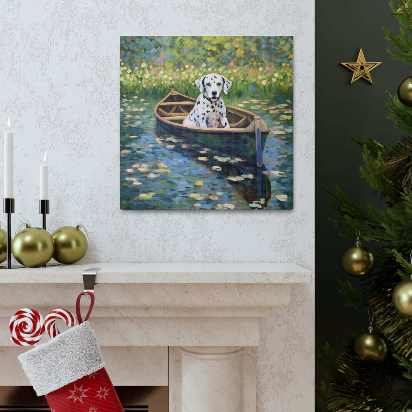 Dalmatian Monet Canvas Print