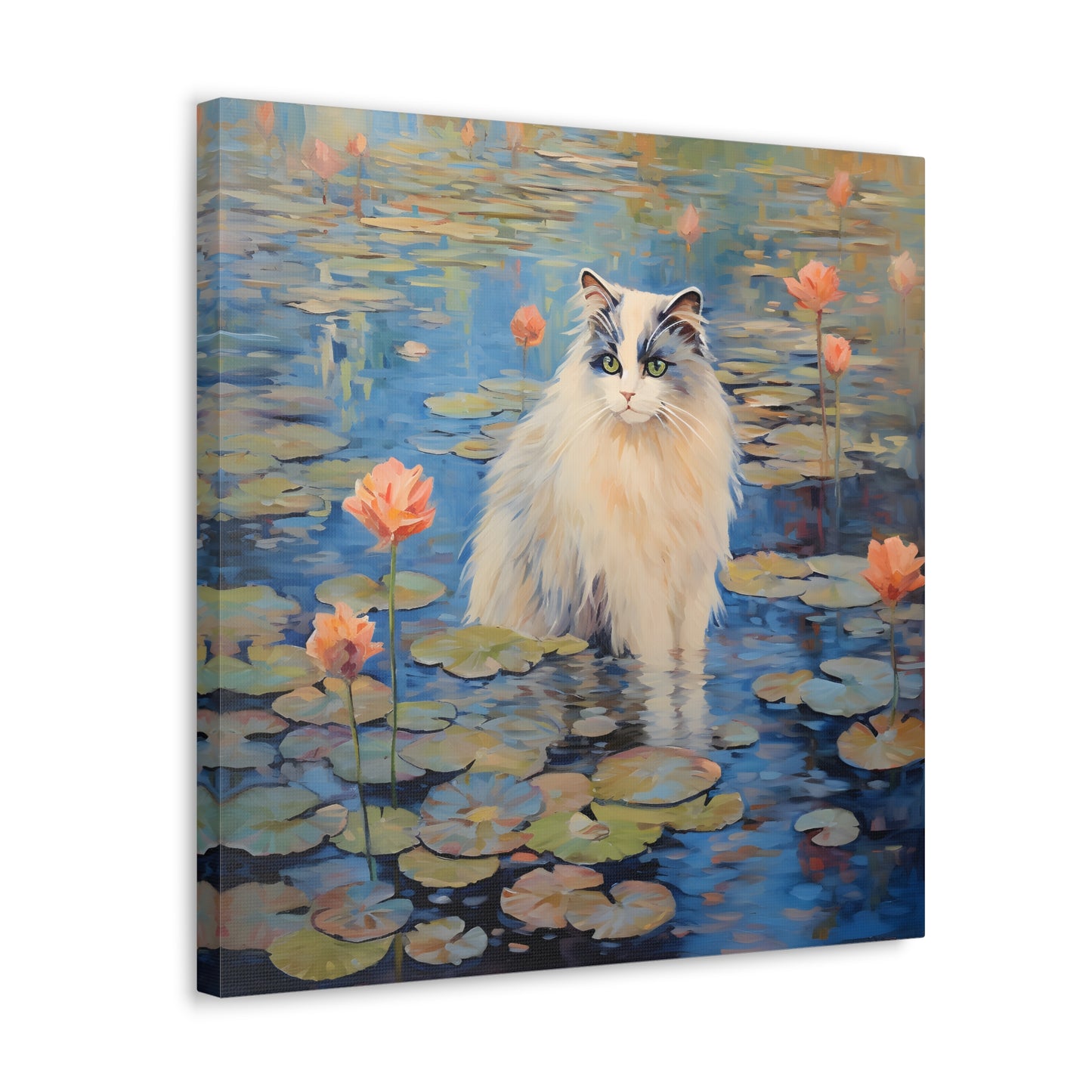 Cat Monet Canvas Print