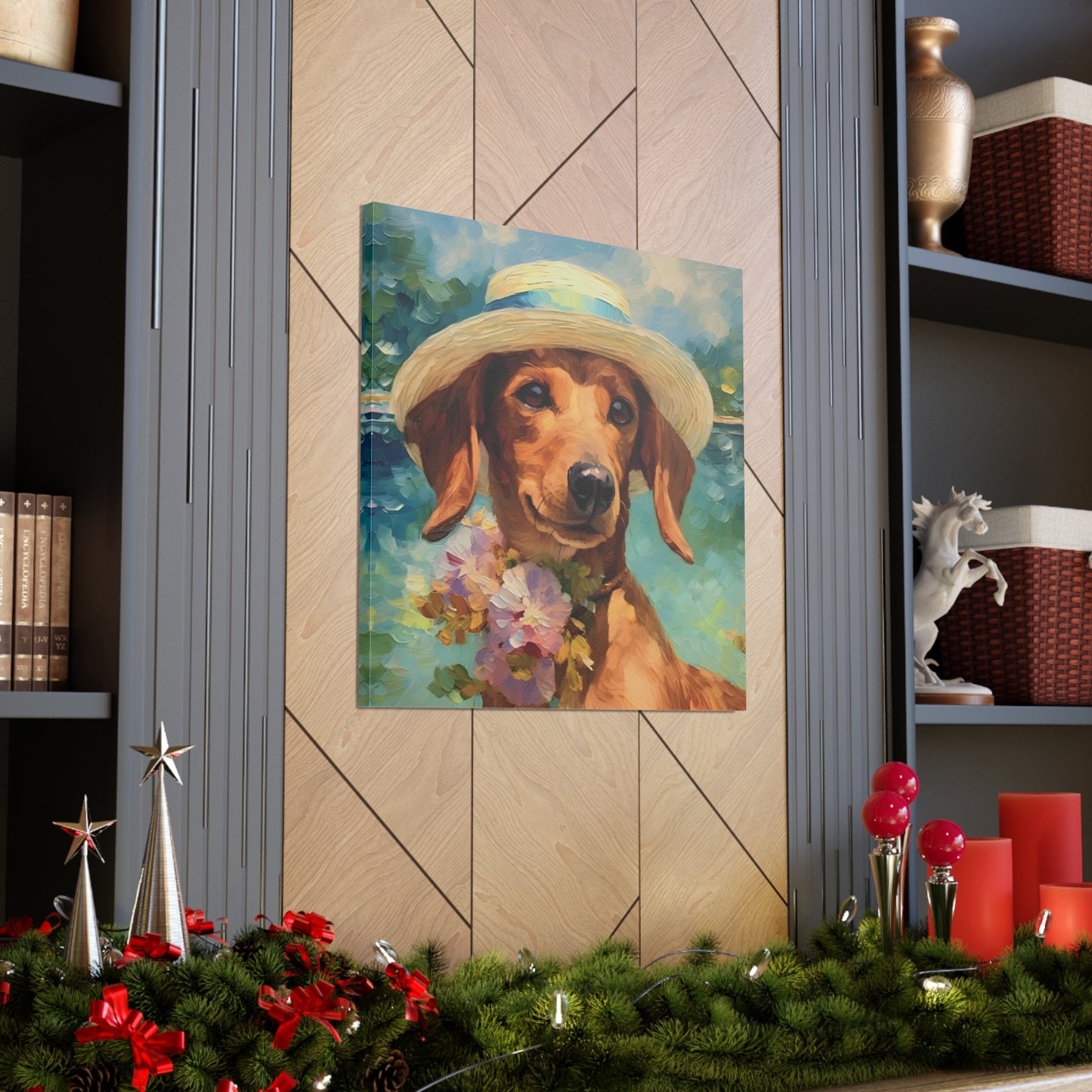 Dachshund Monet Canvas Print