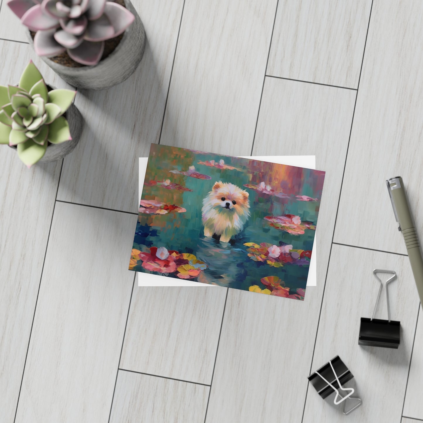 Pomeranian Monet Postcards