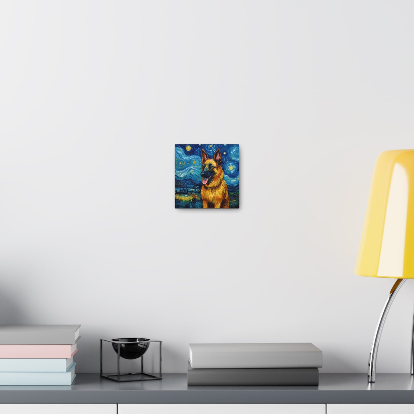 German Shepherd Van Gogh Canvas Print