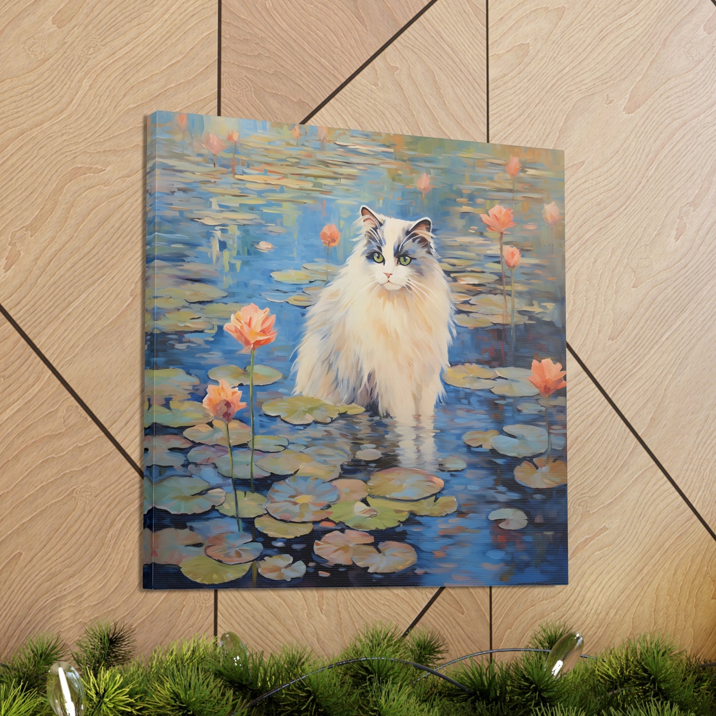 Cat Monet Canvas Print