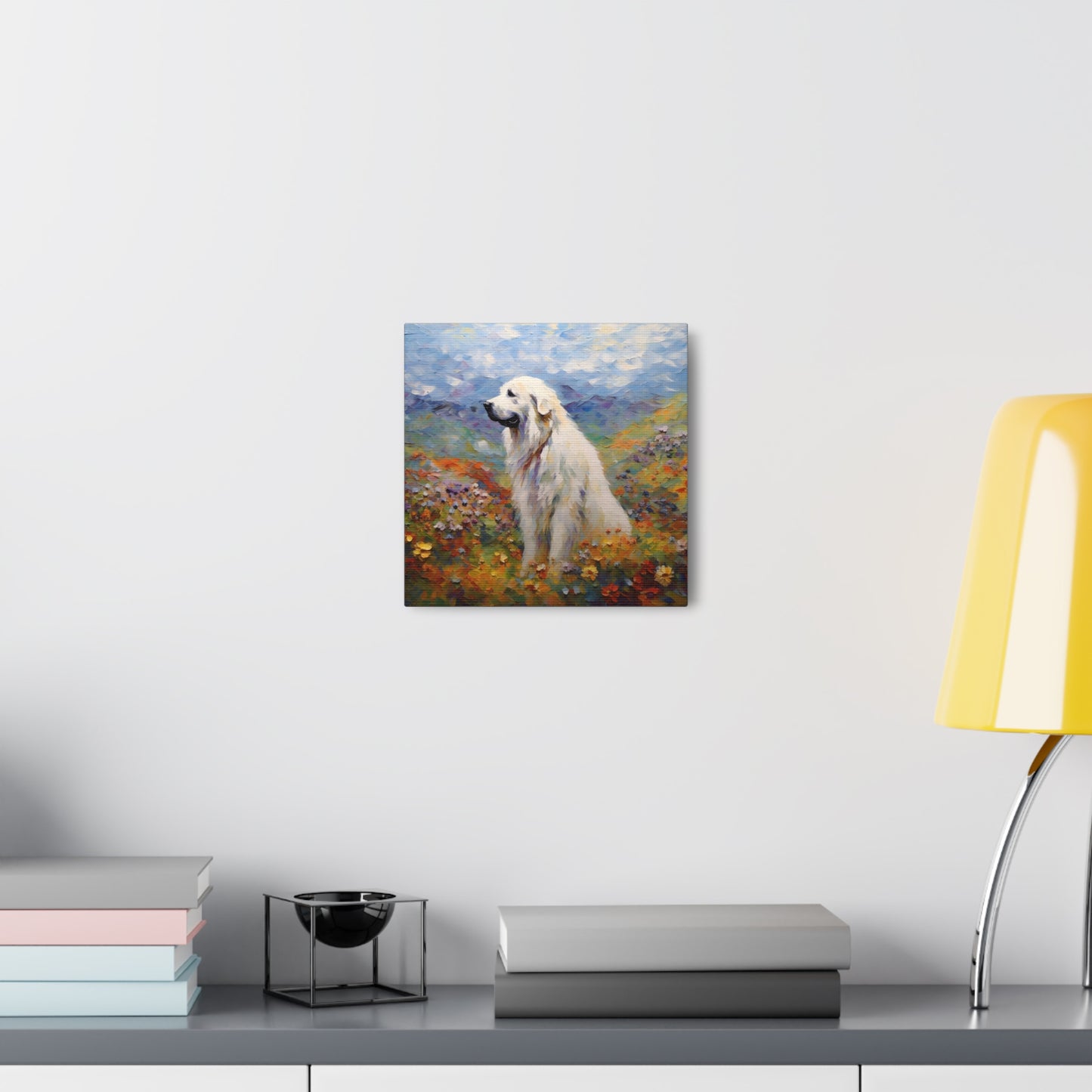 Great Pyrenees Monet Canvas Print