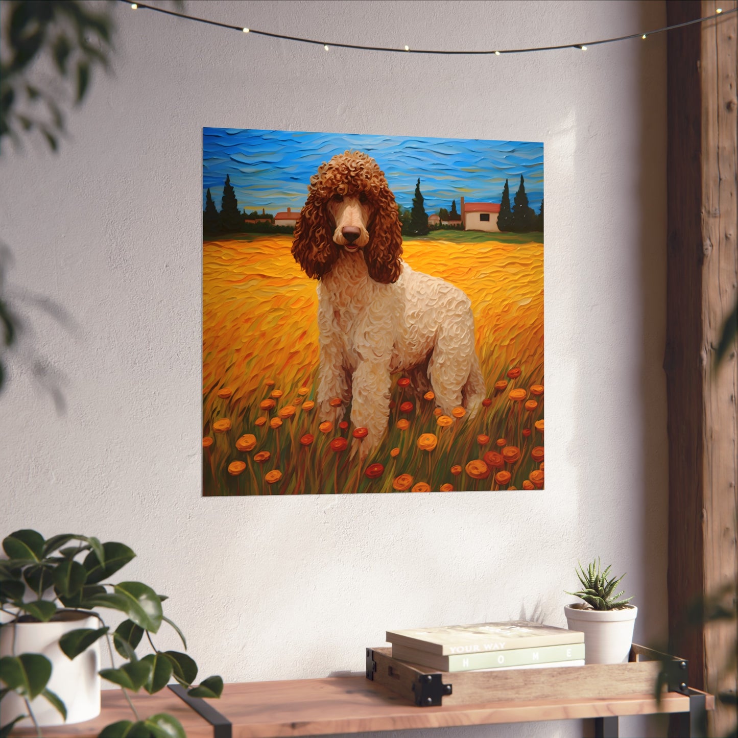 Standard Poodle Van Gogh Giclée Print