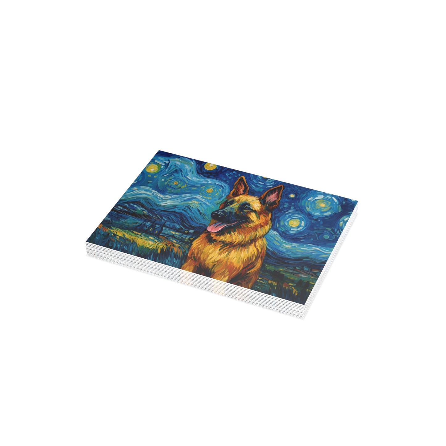 German Shepherd Van Gogh Postcards