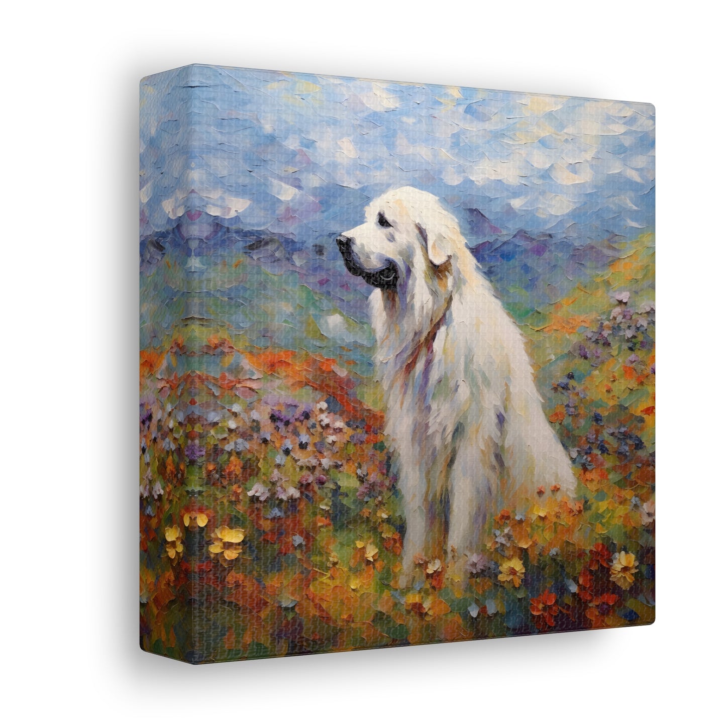 Great Pyrenees Monet Canvas Print