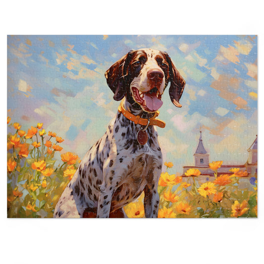 German Shorthaired Pointer Monet Puzzle Jigsaw Puzzle (30, 110, 252, 500,1000-Piece)