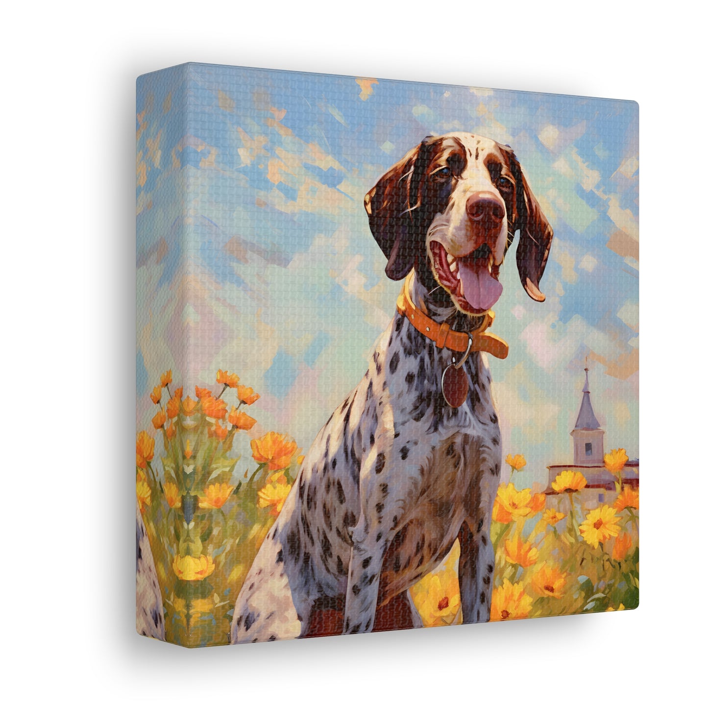 German Shorthaired Pointer Monet Canvas Print