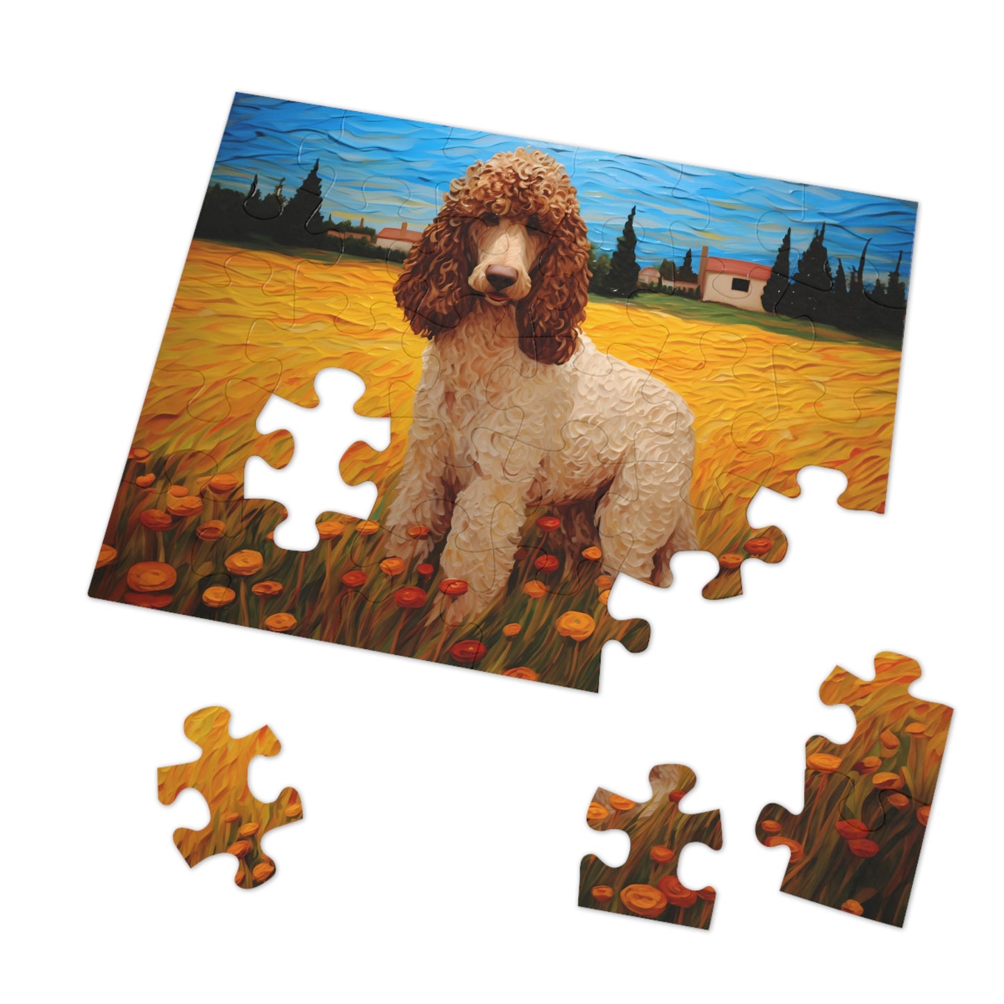 Standard Poodle Van Gogh Puzzle (30, 110, 252, 500,1000-Piece)