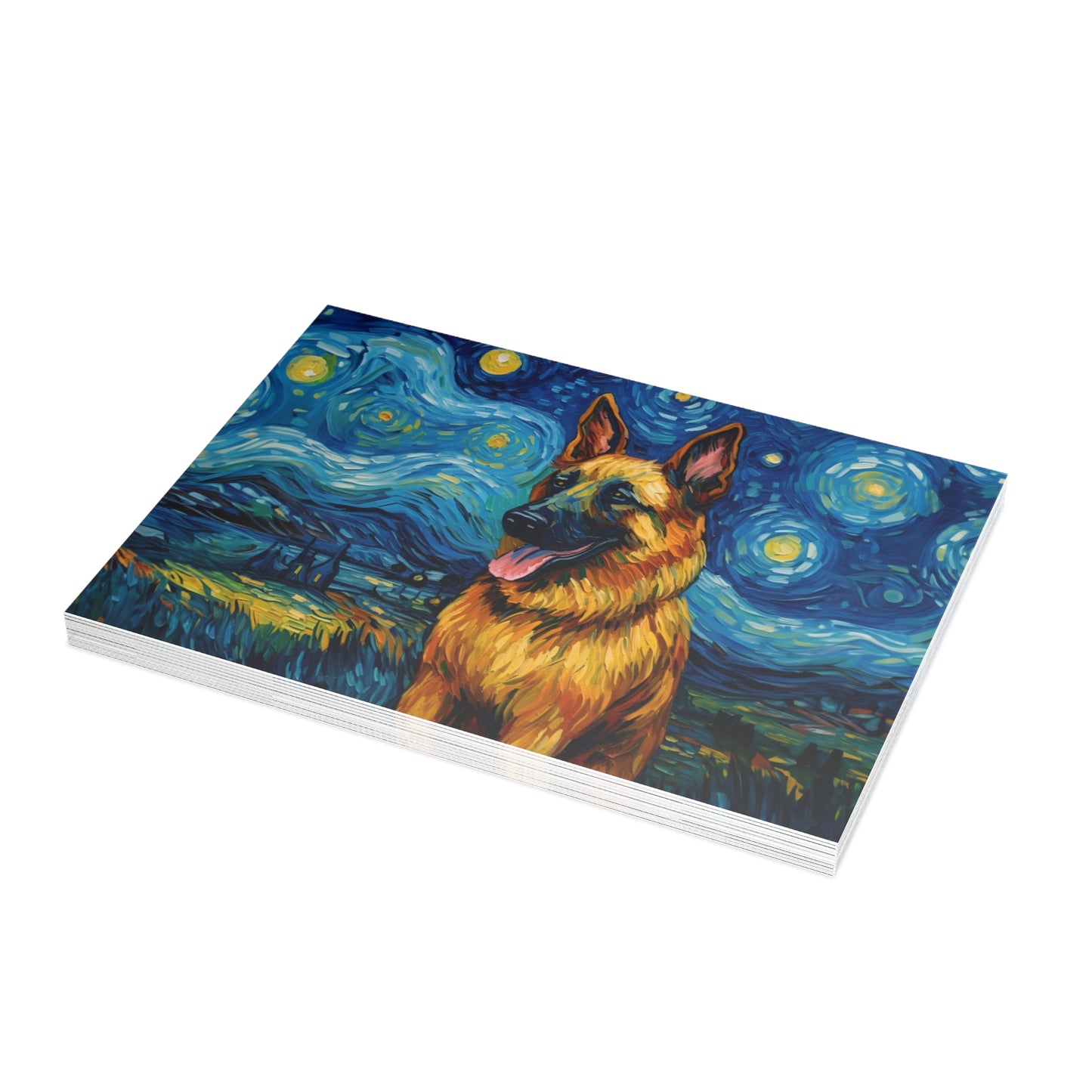 German Shepherd Van Gogh Postcards