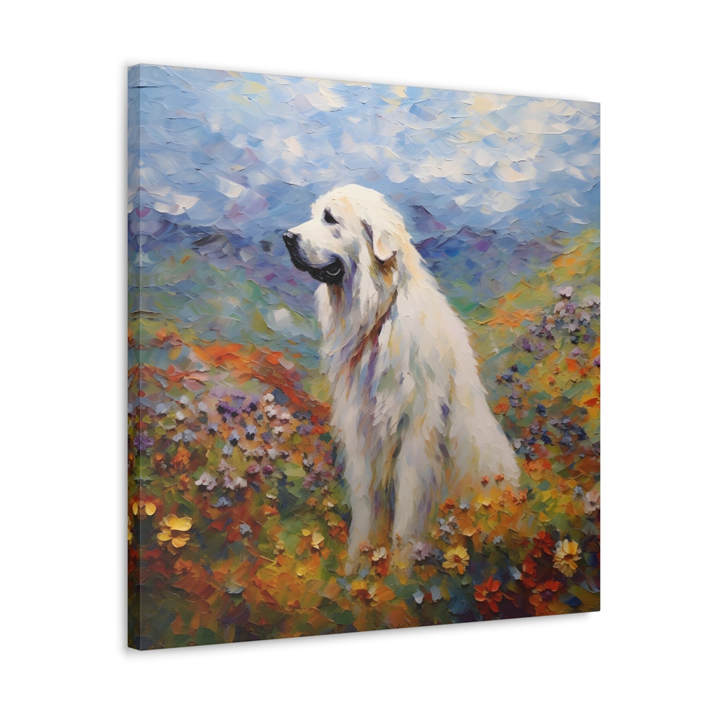 Great Pyrenees Monet Canvas Print