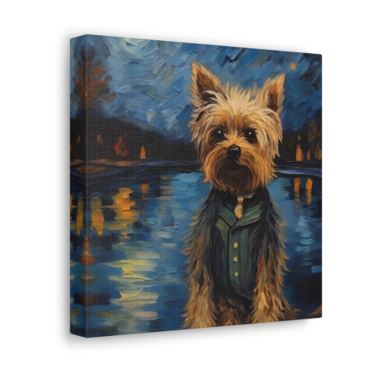 Yorkie Van Gogh Canvas Print